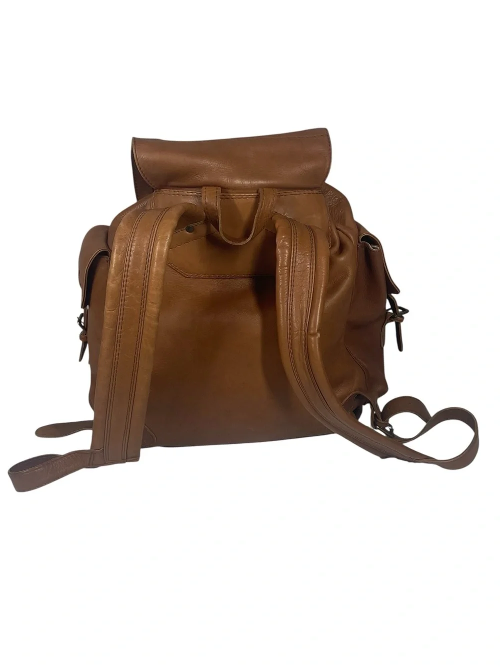 Ellington Vintage Leather Rucksack Backpack Travel Tote Large Bag British Tan